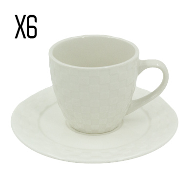 Набор кружки 240мл и блюдца (6шт) 2сорт