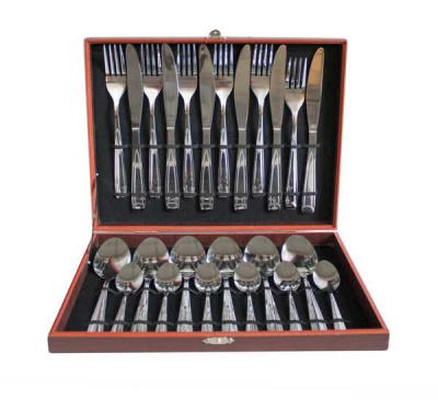 Набор столовых предметов 24шт (вилки*6шт,ложки*6шт, ножи*6шт,чайная ложка*6шт)