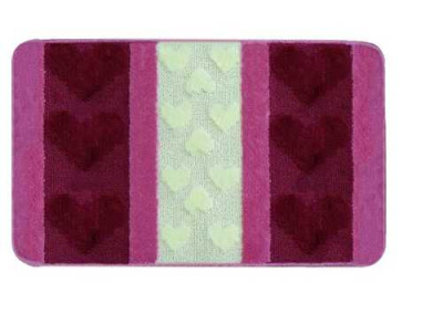Комплект ковриков из полипропилена на латексной основе, "L'CADESI HURREM" из 2-х шт, 60х100см, вишне