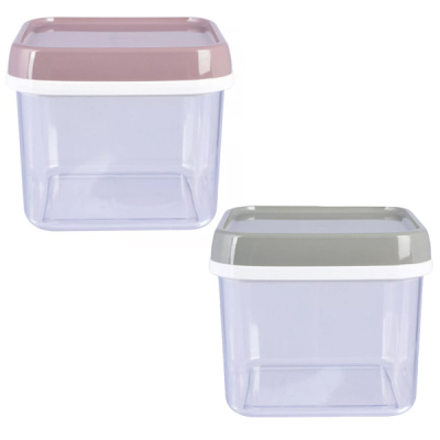 Банка для сыпучих продуктов 0,6л квадр.(то)