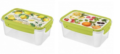 Контейнер для продуктов с декором LOCK&OK 1,1л (зеленый)