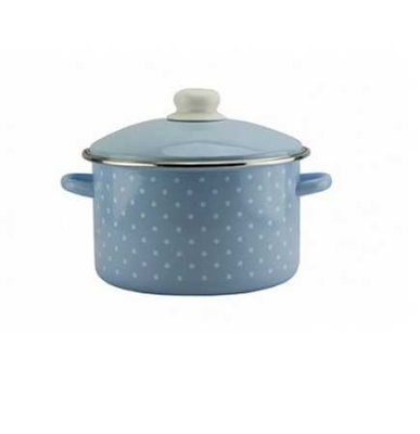 Кастрюля эмал  4,0л 04-Б1614/6М Горох мелкий-К