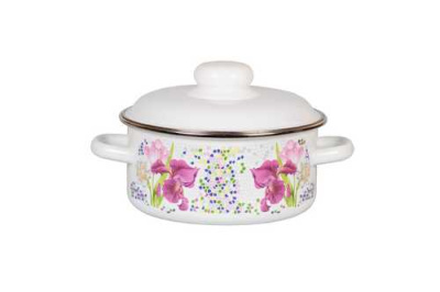 Кастрюля 2л цилиндр. МОЗАЙКА бел.