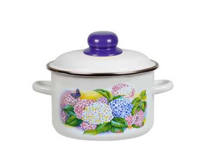 Кастрюля цил. "СИРЕНЬ" 4,0л бел. (4)