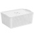 Корзинка "Лофт" 13л 395х272х165мм с крышкой (белый) (то) Корзинка "Лофт" 13л 395х272х165мм с крышкой (белый) (то)