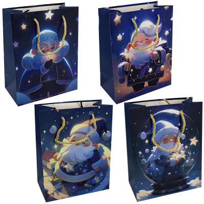 Пакет подарочный НОВОГОДНИЙ 42*30*12см