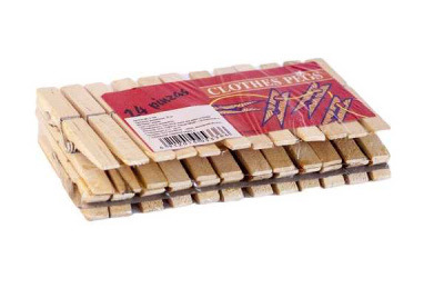 Прищепки деревянные большие, 24 шт.