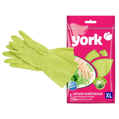 Перчатки резиновые с экстрактом Алоэ (XL)
