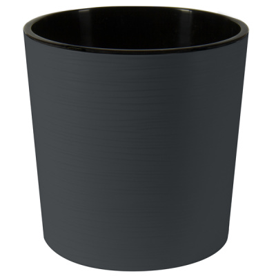 Горшок Вега 17,2л с вкладкой Антрацит