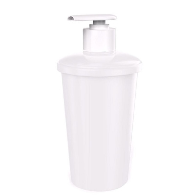 Диспенсер для жидкого мыла "SCANDI" 83х83х180мм, 0,4л (белый)(то)