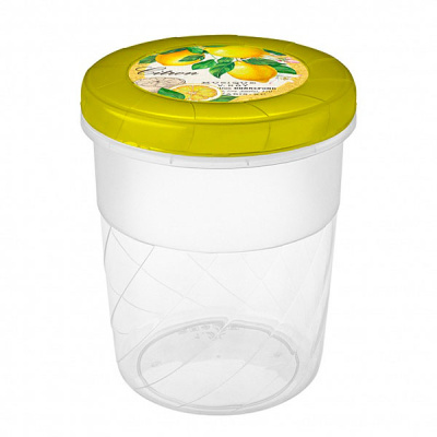 Банка с завинчивающейся крышкой 1,2л с декором (то)