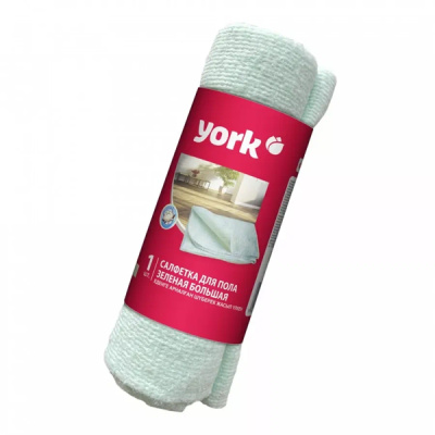 Салфетка для пола хлопковая бирюзовая в рулоне YORK 220г/м2 (60х75 см)