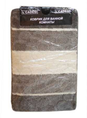 Коврик для ванной из полипропилена 50x80(1) SOFIA, серый