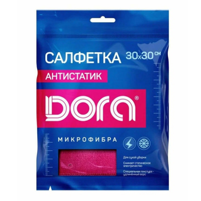 Салфетка из микрофибры Dora АНТИСТАТИК 30х30см