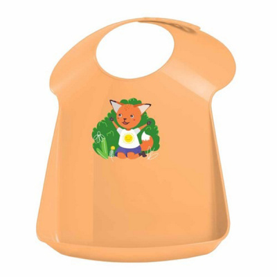 Нагрудник детский 345x240x52мм (оранжевый) (то)