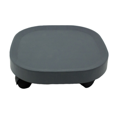 Подставка для цветов на колесах, 29см (цвет серый)