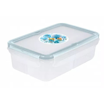 Контейнер для СВЧ 1л "Снежное настроение" с разделителями (то)