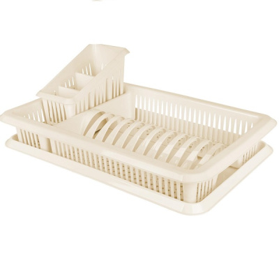 Сушилка для посуды Plast Team одноярусная 480х305х170мм (молочный туман)