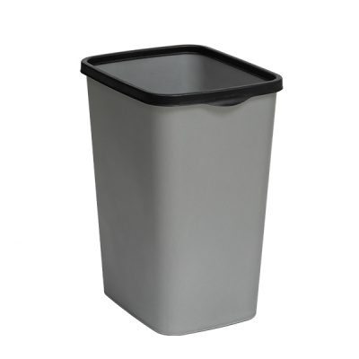 Ведро для мусора с фиксатором 20л "Tandem" (сер.металлик/черный) (то)