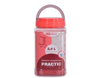Ёмкость "Practic" квадратная 2,4 л (то)
