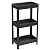 Этажерка широкая VIKEA 3-х ярусная (черный) (то)