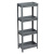 Этажерка широкая VIKEA 4-х ярусная (серый) (то)