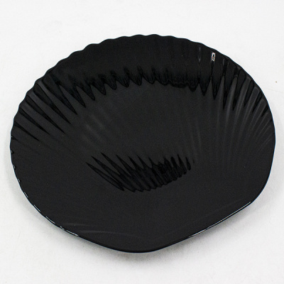 Тарелка обеденная d-27см РАКУШКА (дымчатое стекло)