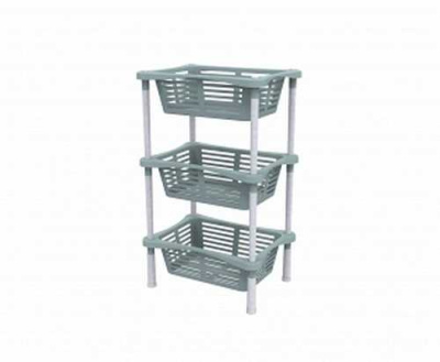 Этажерка с корзинками  Krita 3-х секц (серая мистерия) (то)