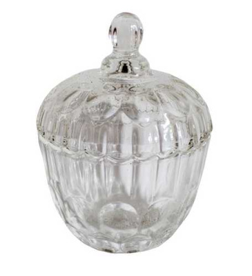 Сахарница стеклянная 10*10*12см