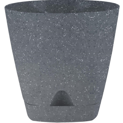 Горшок для цветов AMSTERDAM D200 с прикорневым поливом 4л темный камень