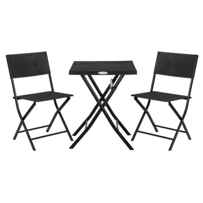 Набор складной садовой мебели RATTAN OLA DOM (антрацит)