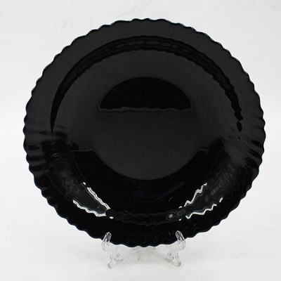 Тарелка обеденная d-21см (дымчатое стекло)