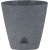 Горшок для цветов AMSTERDAM D110 с прикорневым поливом 0,65л темный камень