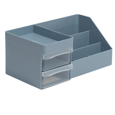 Органайзер для косметики (серо-синий /прозрачный)