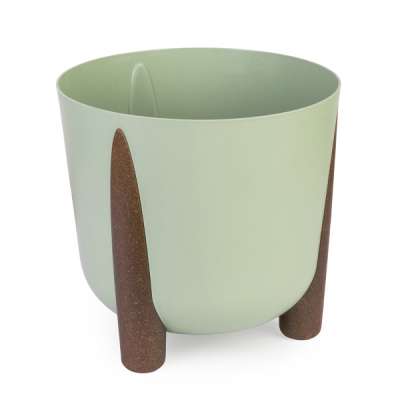 Кашпо на ножках "Жардин" 21л (с дренажной вставкой) (оливковый) (то)