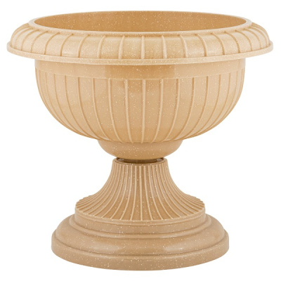 Вазон на ножке большой D-395мм 9,5л песчаный кварц (то)