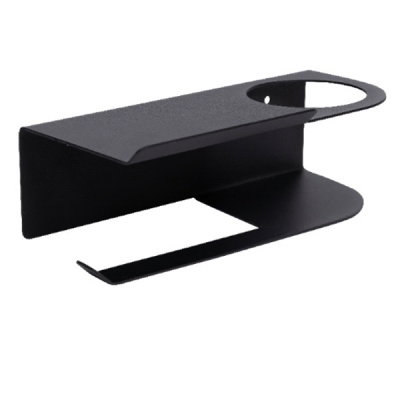 Держатель для туалетной бумаги 3 в 1 (черный)(хпп) (то)