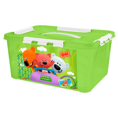 Контейнер "МИ-МИ-МИШКИ" с замками и ручкой 15,3л (Зеленый)(то)