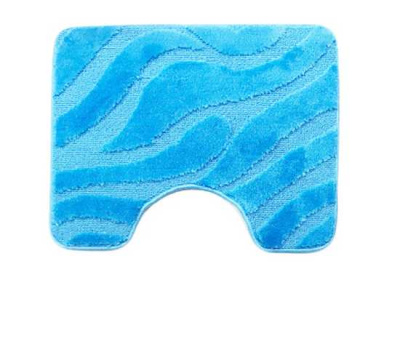 Коврик с вырезом для туалета LEMIS 3019  голубой 50х60 L CADESI