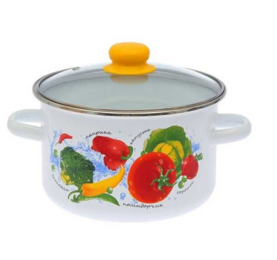 Кастрюля цил. "Овощной Фрэш" 4,0л бел. (4)