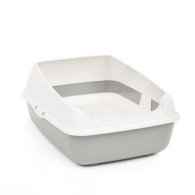 Лоток ALTA для кошек (с высокими бортами и сеткой)(серый)(то)