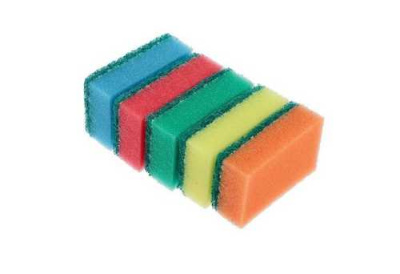 FLATEL Губка бытовая 5шт ОПТИМ  9х6х2.5 см.