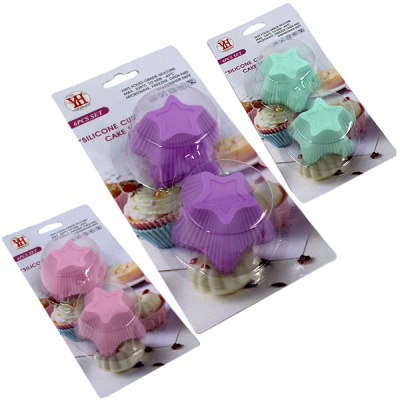 Форма для выпечки силиконовая ЗВЕЗДОЧКА Ø-6см h-3см (набор 6шт)