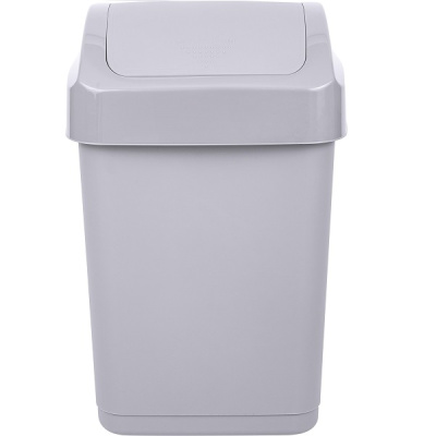 Контейнер для мусора 50л Step с крышкой-маятником серый (то)