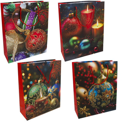 Пакет подарочный НОВОГОДНИЙ 42*30*12см