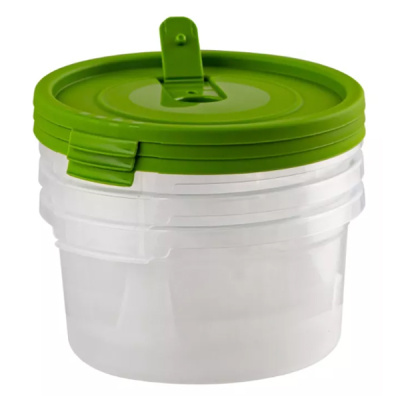 Комплект контейнеров для СВЧ (3шт) 3+0,4л круг. с клапаном (то)