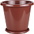 Горшок цветочный 10л (с под.) (коричневый)(то)