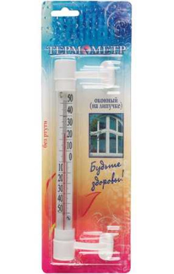 Термометр оконный "ЛИПУЧКА" (стеклянный) блистер