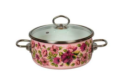 Кастрюля VIOLETTA 3л розовый сфер низк
